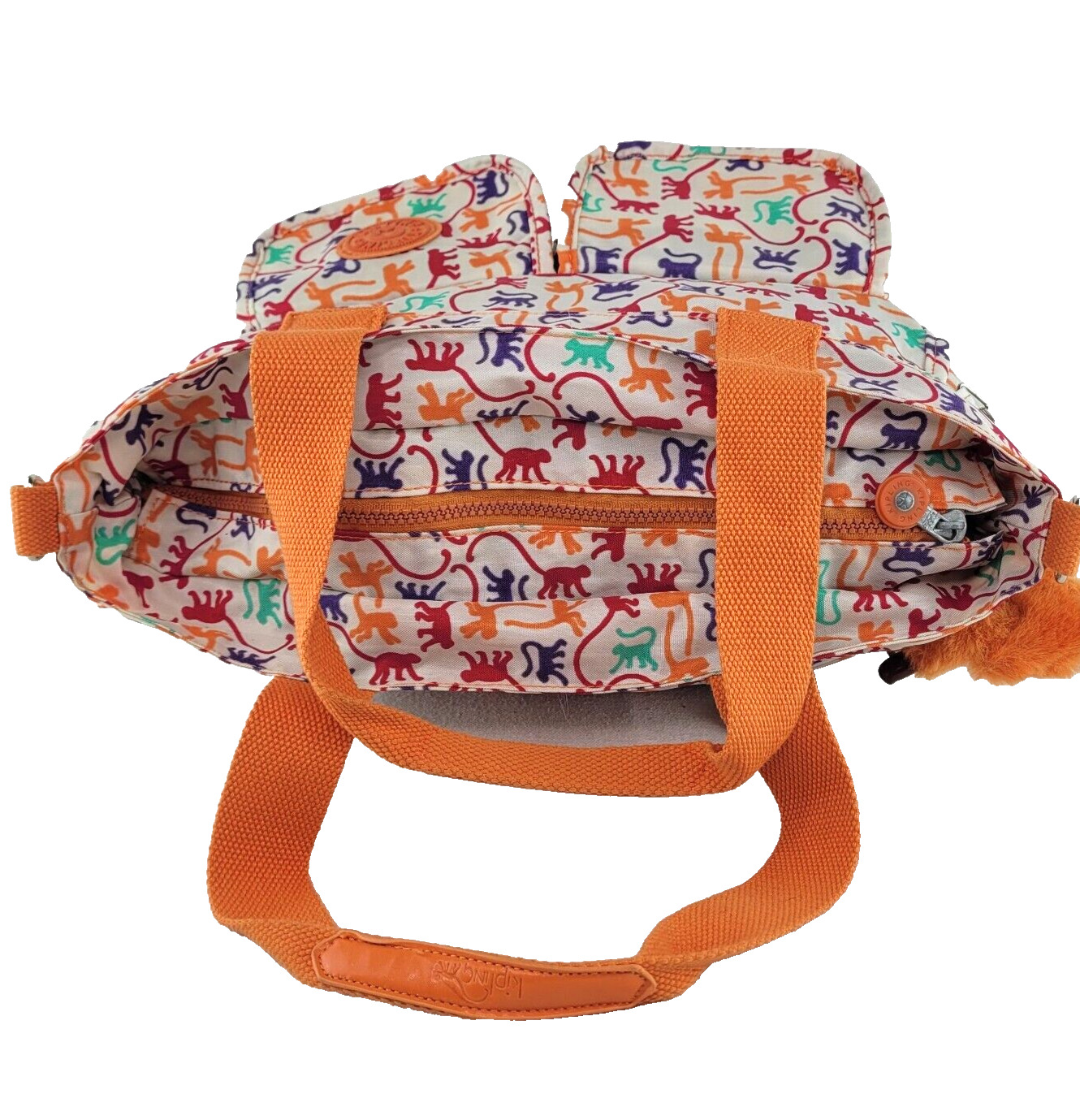 Kipling Monkey Print Shoulder Satchel Handbag wit… - image 12