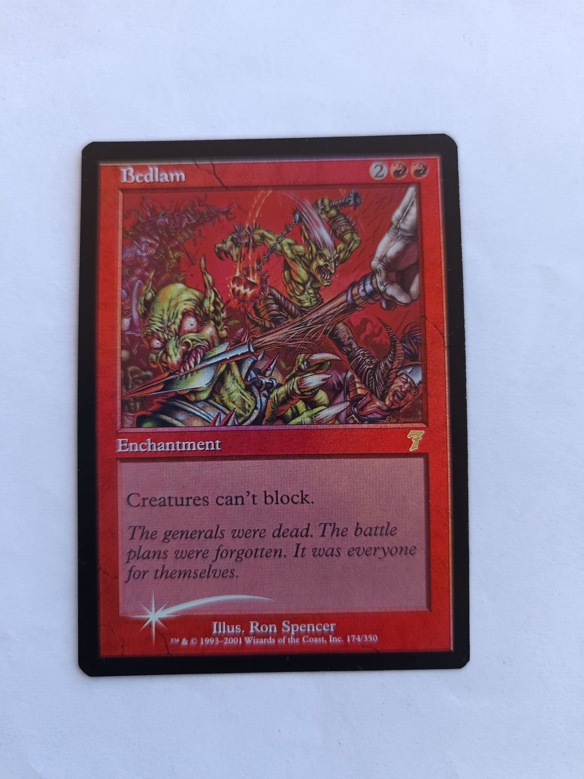 Bedlam FOIL, 7th Edition, 2001 MTG, #174 NM
