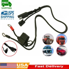 SAE 2Pin Ring Terminal Battery Cord Tender Cable Harness Wire Plug Quick Connect