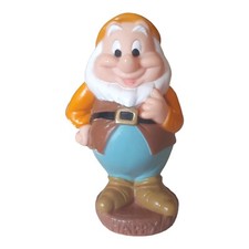 5" Vintage Disney Snow White 7 Dwarfs Doc Happy Rubber Bath Toy Squeaker