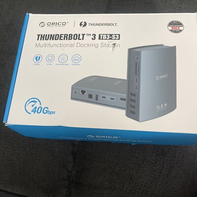 Thunderbolt 3 Docking Station ORICO TB3-S3 New Open Box