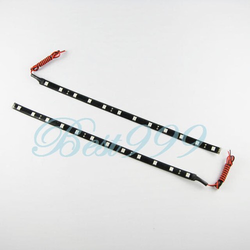 2x Amber/Yellow 12 LEDs 30cm/11.8" 5050 SMD LED Strip Light Waterproof 12V DIY - Picture 2 of 6