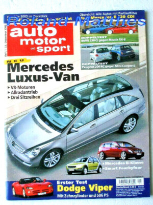 AMS 1-04+DODGE VIPER+BMW 330 CI+MAZDA RX-8+MINI COOPER+MERCEDES E 220+AUDI A3