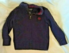Chaps Boys Sweater Black Size 24 Month Pullover 1/4 Zip Neck Closure