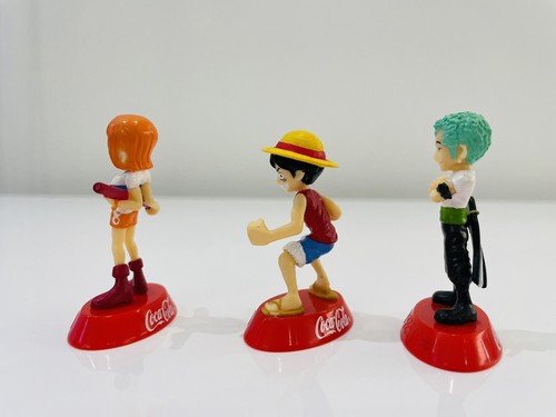 Anime One Piece Small Figure Set by Coca Cola Luffy Nami and Zoro - Picture 2 of 3