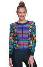 Body Glove Tropical Rashguard Small Tenerife Colorful Long Sleeve Crew Neck