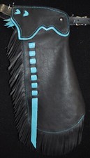 Custom Made Leather Kid's Chinks/Turquoise Kid's Chaps/Made in USA
