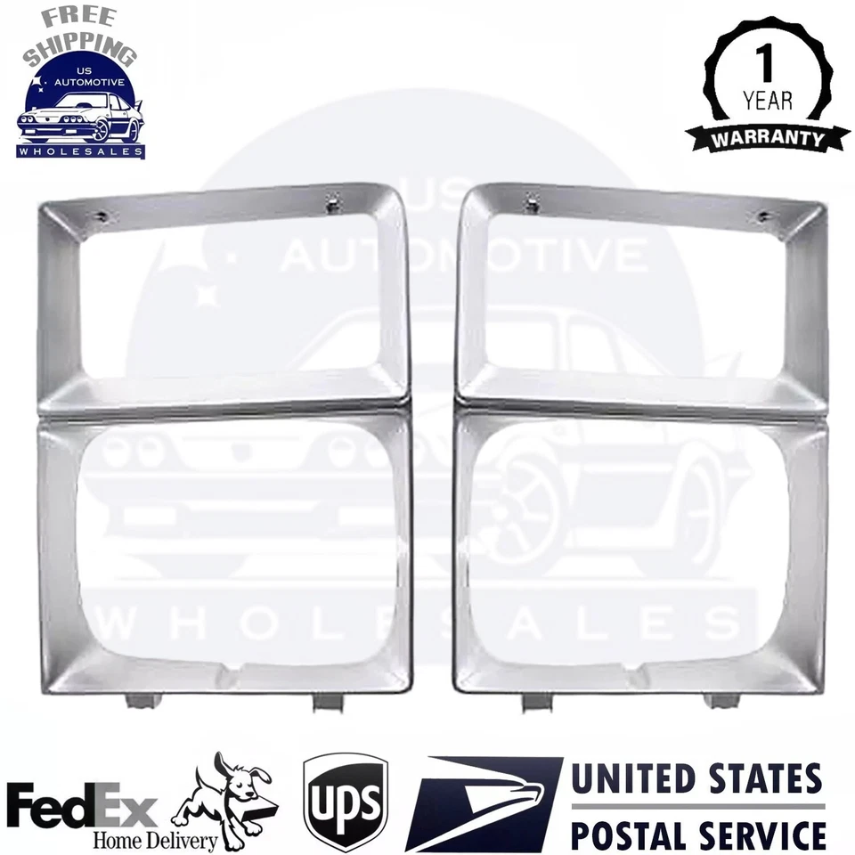 Headlight Headlamp Door Left and Right Set For 1983-1984 Chevy C10 K10 GMC C1500 - Изображение 2 из 4