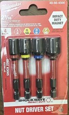 Milwaukee Tool 49-66-4566 4 Pc. Shockwave Impact Duty 2-9/16 In. Magnetic Nut