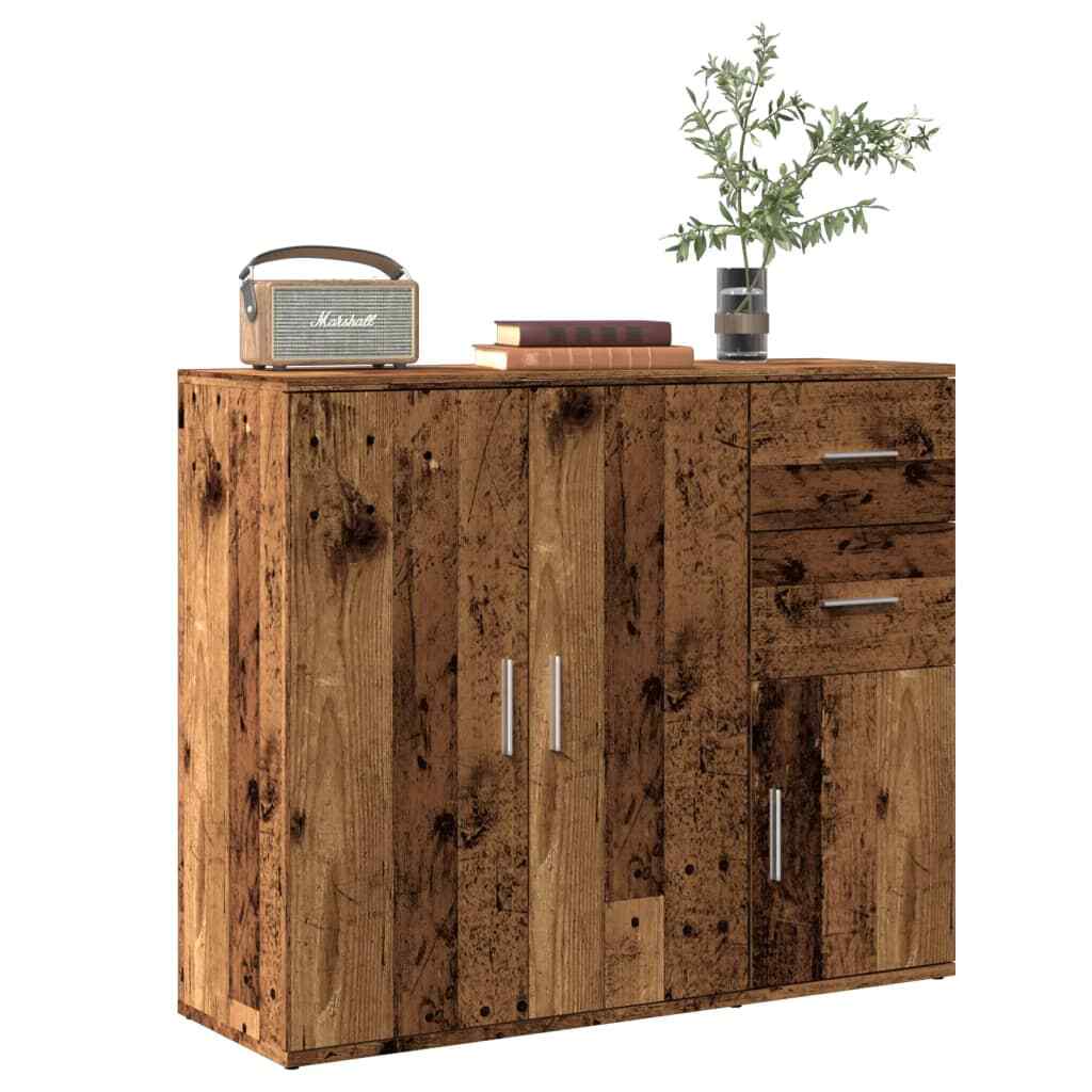 vidaXL Sideboard Old Wood 91x29.5x75 cm Engineered Wood