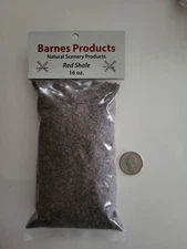 Barnes Products Red Shale Model Railroad Ballast 16oz Scenery, Rock Talus