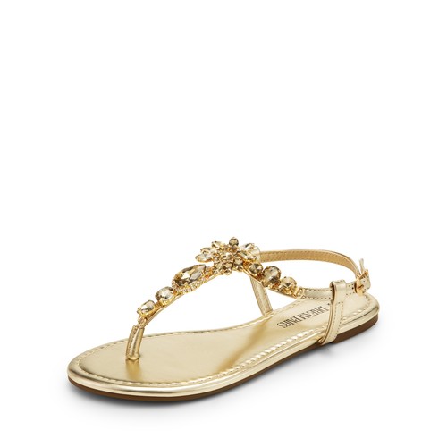 Women T-Strap Thong Flat Sandals Rhinestone Lightweight Summer Beach Sandals - Picture 30 of 43