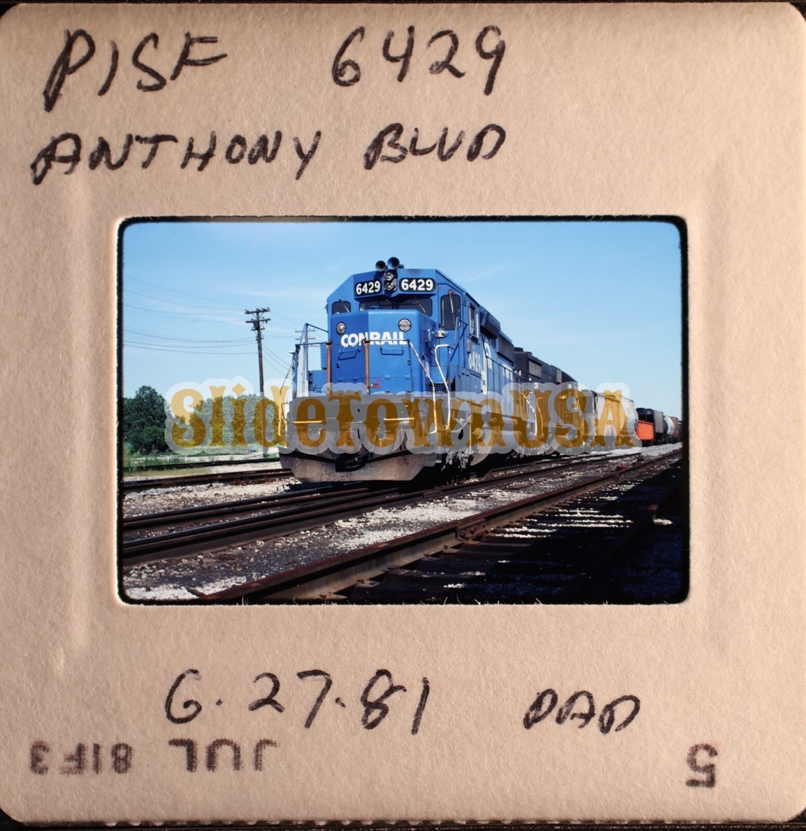 Vtg 1981 Train Slide 6429 CR Conrail Engine X1T163 | eBay