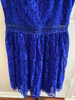 francesca's navy blue floral dress Plus size made to measure lace dress main image 0