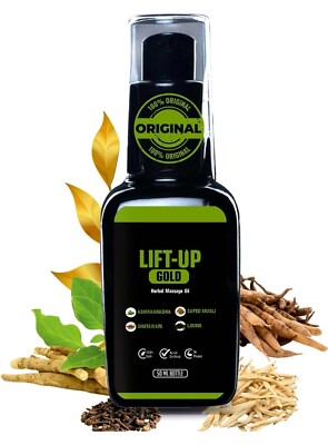 Lift-Up GOLD MASSAGE OIL Male Enhancer 100% Herbel fuller and longer erections