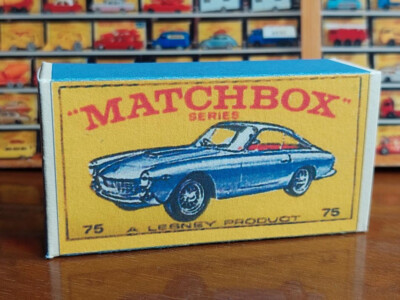       Matchbox Lesney No. 75 Ferrari Gerlinetta BLAU =Repro Box 280g      