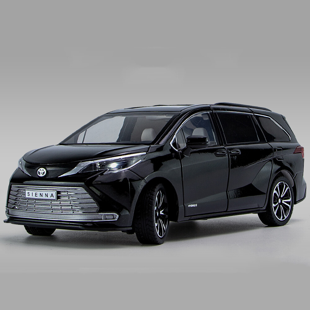 1/24 Toyota Sienna MPV Model Toy Car Collectible Toy Sound