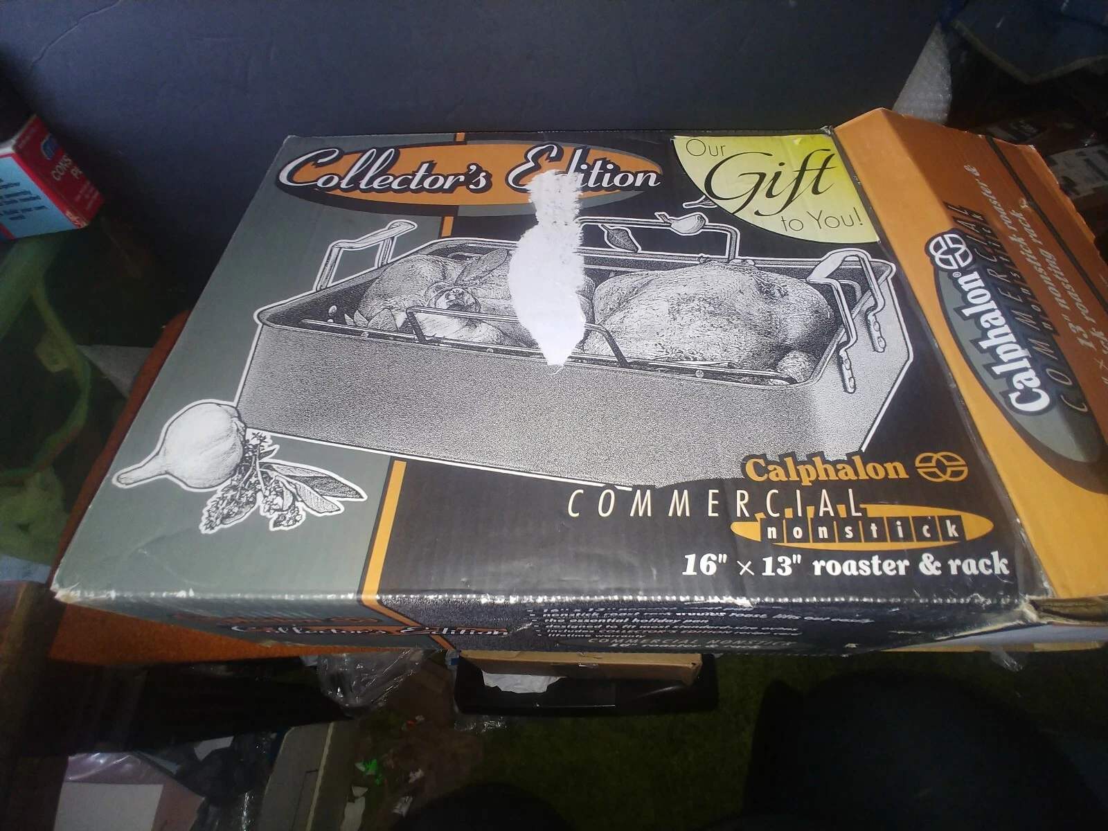 NEW Calphalon Commercial Nonstick 13x16 Roasting Pan & Rack Collector's Edition