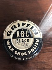 Griffin Wax Shoe Polish ABC Black Tin Can