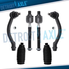 Front Inner and Outer Tie Rod End Links Boots for 2006-2010 Hyundai Azera Sonata