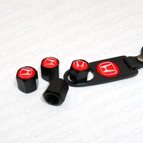 TRD TOYOTA Black Set Universal Car SUV Wheel Tire Valves Dust Stem Air Caps Keychain Emblem