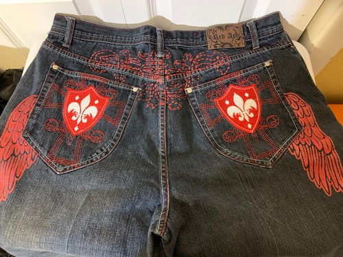 Red Ape Jeans 38 X 32 Blue Red RARE 