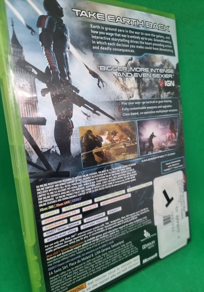 Mass Effect 3 Microsoft Xbox 360 Game PAL Complete W Manual - 2 Disc Set  - Image 3 of 3