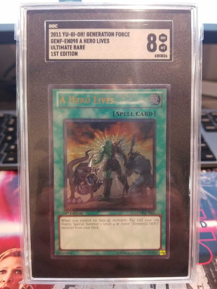 Yu-Gi-Oh! Carta A Hero Lives (GENF-EN098) – 1st Edition Ultra Rara – Set Generation Force - 4