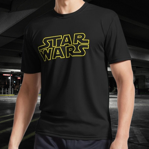 Movie Logo Active Star Wars T-Shirt Funny Logo Tee Men's T-Shirt