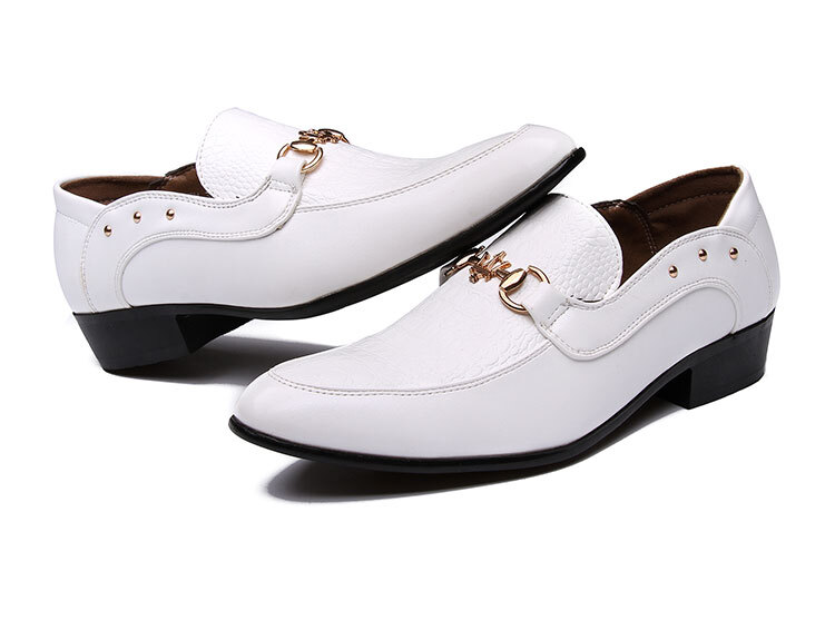 SAOLA scarpe eleganti uomo matrimonio bianche slip on pelle business scarpe basse