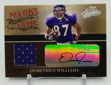 2006 Absolute Memorabilia DEMETRIUS WILLIAMS Marks of Fame RC Patch Auto /100
