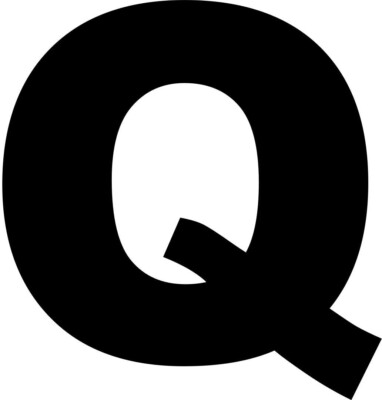 Letter Q Initial Vinyl Sticker Decal Arial Black Monogram Font Pick Size Color
