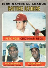 1970 O-Pee-Chee #61 1969 (Pete Rose / Bob Clemente / Cleon Jones)