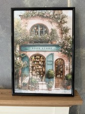Book Store A4 Floral Wall Print Decor Wall Art Home Office