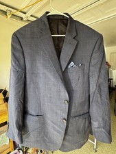 Gray Single-Breasted Notch Lapel Two-Button Blazer Inner Pockets Regular Fit