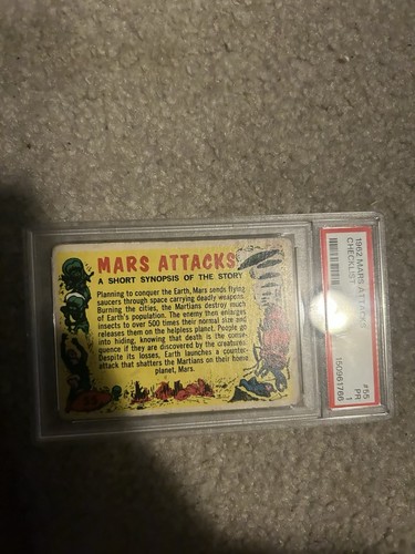1962 Topps Mars Attacks #55 Checklist — PSA 1