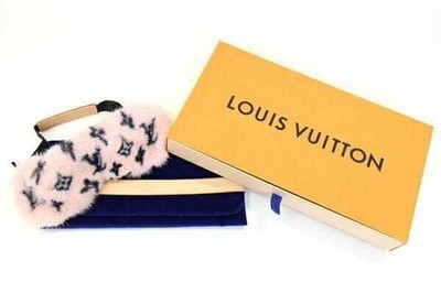 Louis Vuitton Mask Sommeil Eye Mask R97454 AL0260 Mink fur With Box, Strage Bag