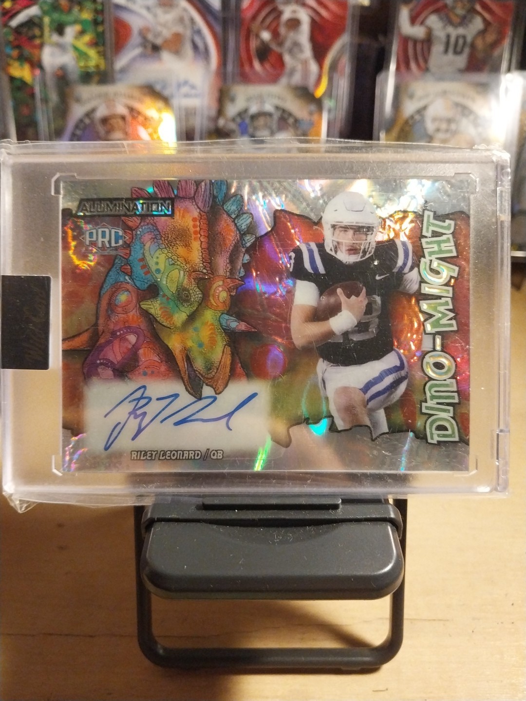 2023 Wild Card Alumination Riley Leonard Dino-Might RC Auto /10 Notre Dame