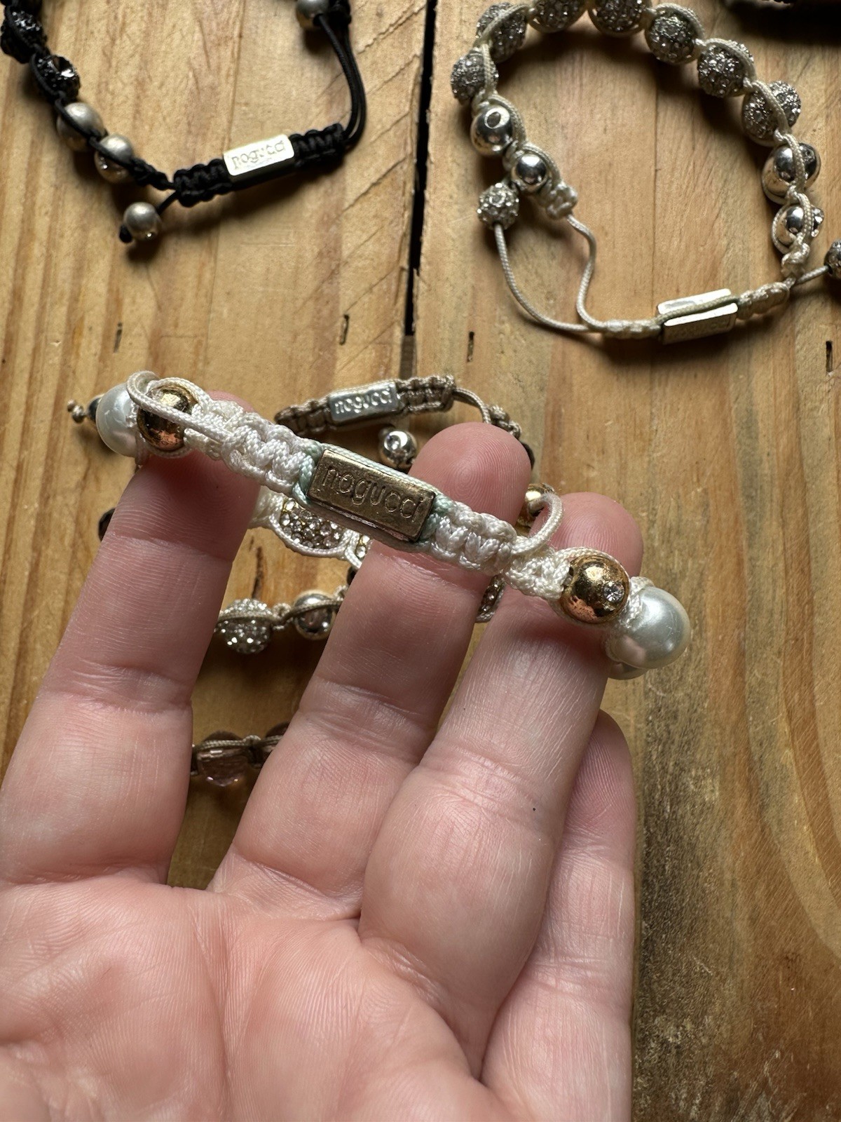 Signed Nogucci Adjustable Bracelets Multicolor Si… - image 9