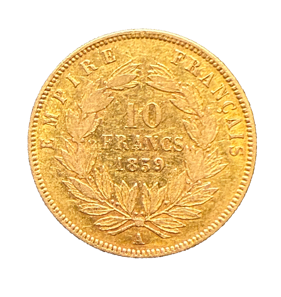 1859年 フランス 10フラン金貨 ナポレオン3世 NGC XF 45 France 1859 A Gold 10 Francs Circulated Napoleon III | eBay
