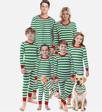 NWT Hanna Andersson Christmas Pajama Set Adult L Organic Cotton Holiday Green