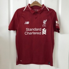 Liverpool FC 2018/19 Home Shirt Large Boys New Balance Red Jersey Original