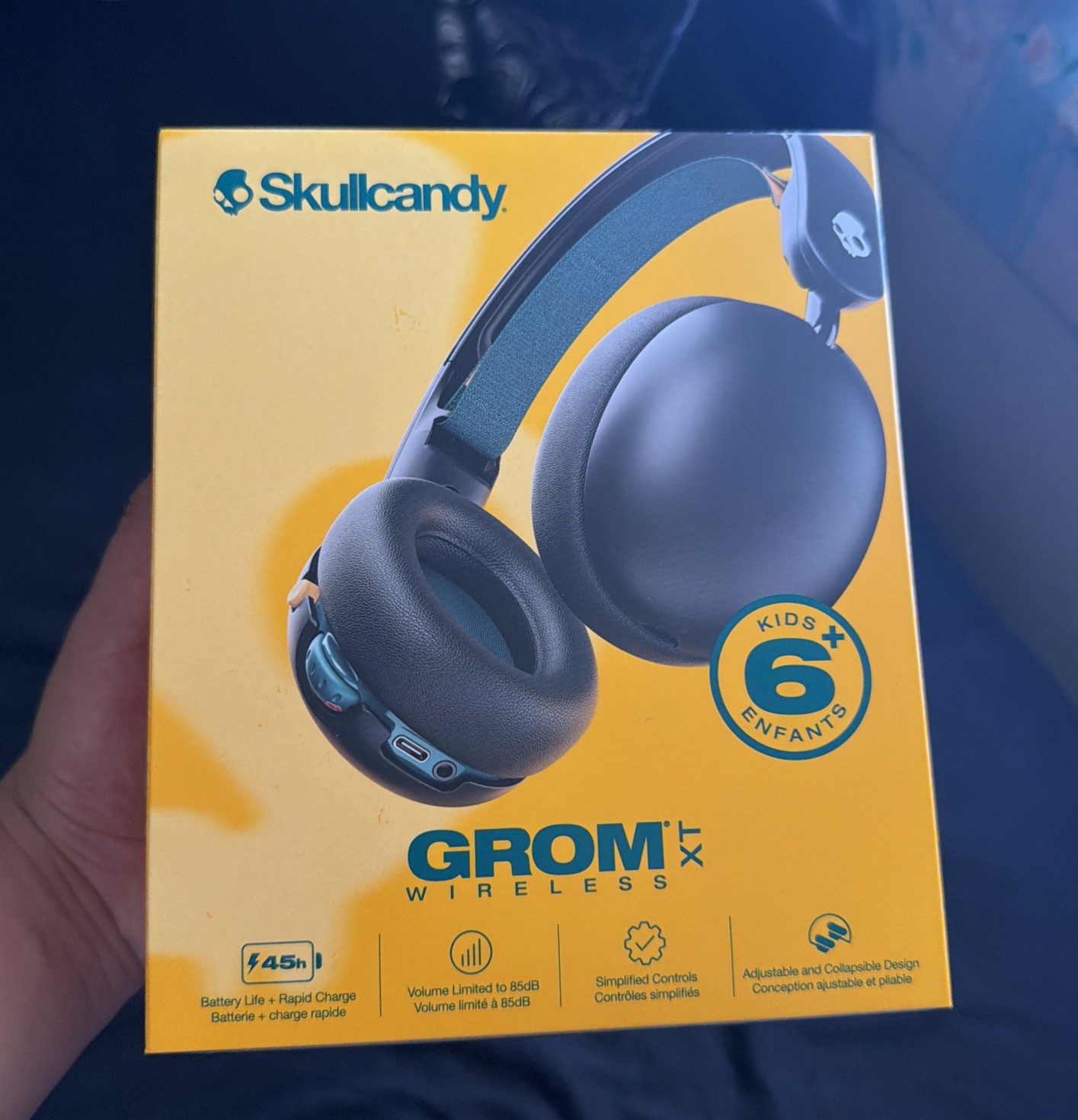 SkullCandy Grom XT Bluetooth Headphones for Kids NEW SEALED 