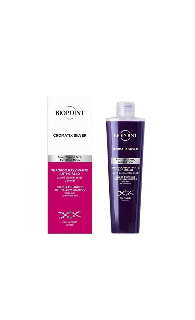 BIOPOINT shampoo per capelli ravvivante colore cromatix per capelli bianchi, grigi o brizzolati 200 ml - Immagine 2
