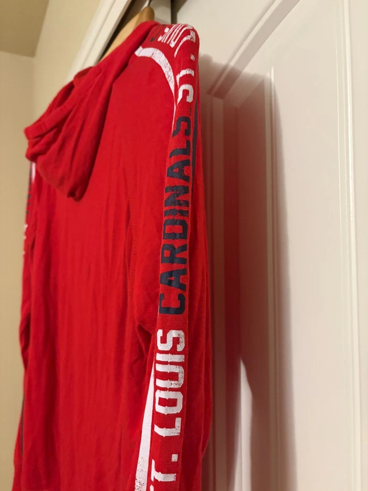 St. Louis Cardinals Hoodie Red Women's Large Full Zip Touch By Alyssa Milano MLB - Image 3 of 3