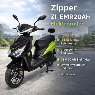 Zipper Elektro-Motorroller ZI-EMR20Ah - E-Scooter, Moped