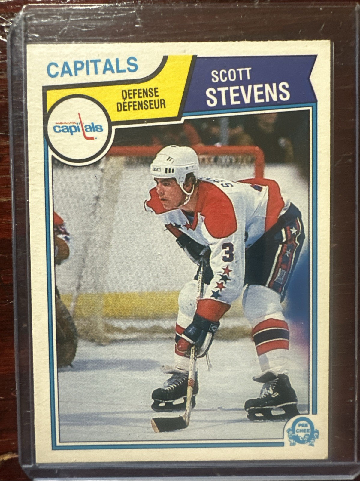 1983-84 O-Pee-Chee #376 SCOTT STEVENS RC ROOKIE See pics for condition EX-MT