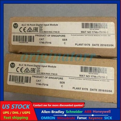 New Factory Sealed AB 1746-ITV16 SER C SLC 16 POINT DIGITAL INPUT MODULE