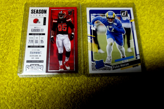 2017 Contenders RC MYLES GARRETT MT 2023 Donruss Puka Nacua Rated Rookie MT Rams