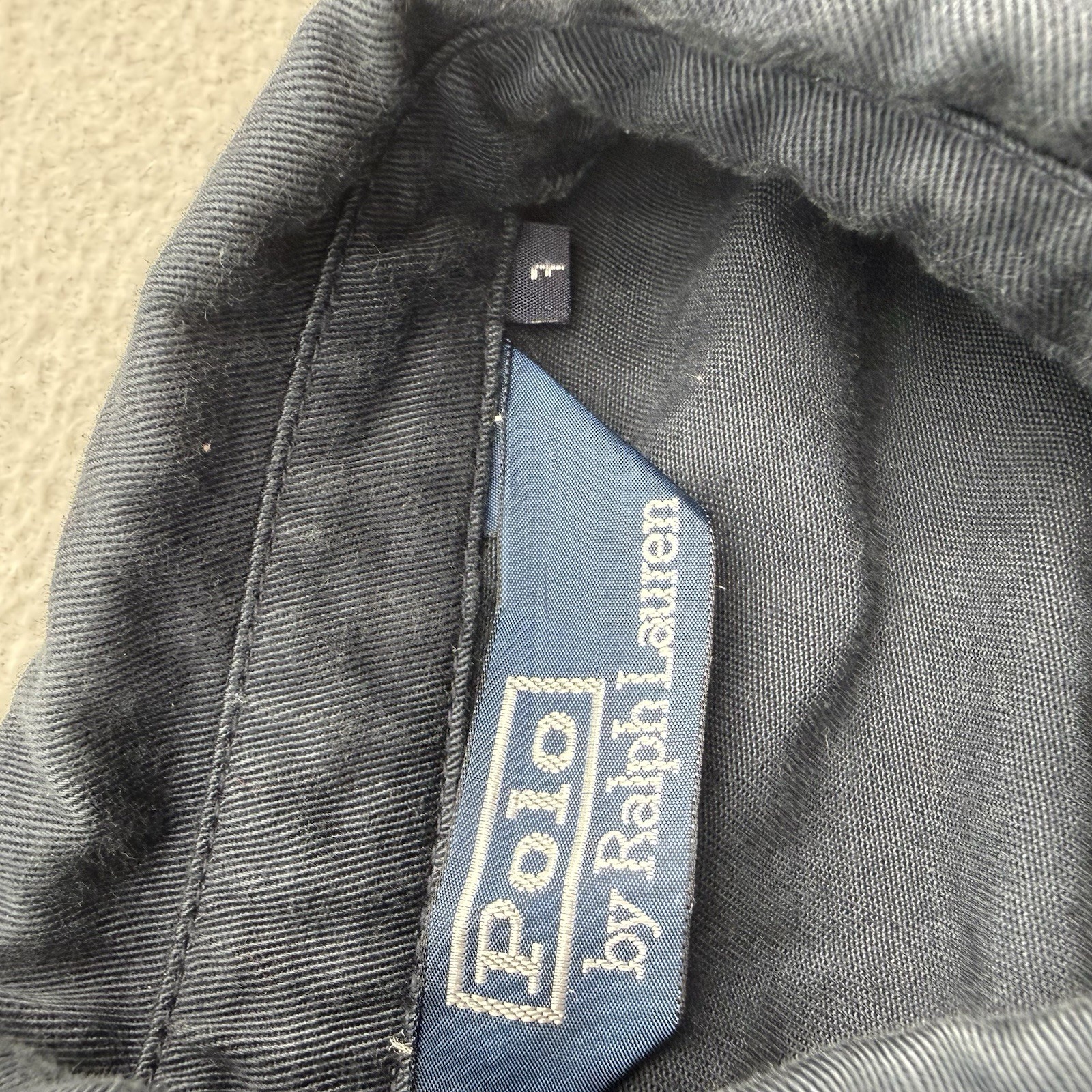 VTG Polo Ralph Lauren Boys Blue Harrington Jacket Youth Size 7 image 4
